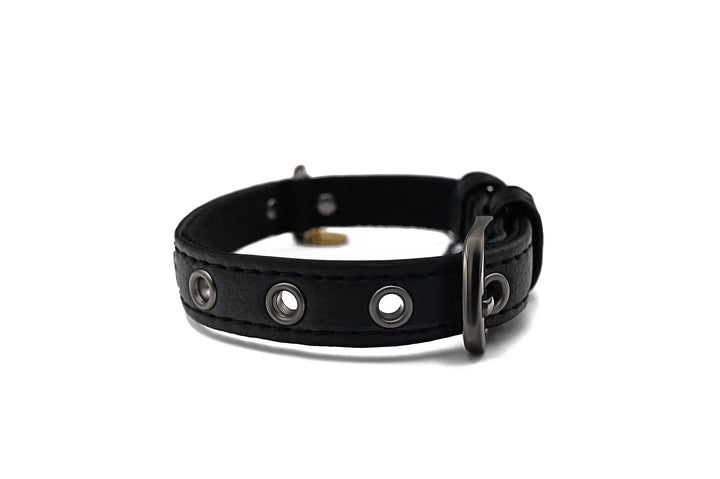 XS / BLACK / PINATEX VEGAN LEATHER Vegan Plant Leather Dog Collar -BLACK-| Made from Pineapple Leather Piñatex DOG COLLARS VEGARI
