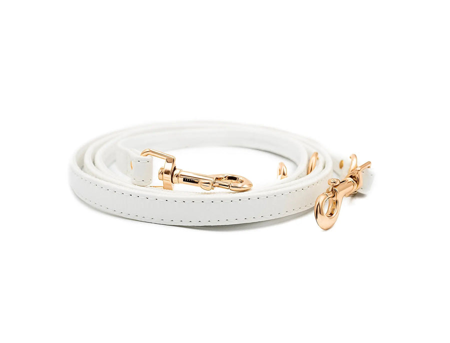 WHITE / PINATEX VEGAN LEATHER Dog Leash WHITE | Made from Pineapple Leather Piñatex LEADS VEGARI