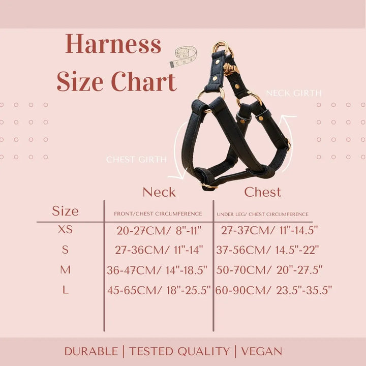 Default Title Vegan Plant Leather Dog Harness + Leash| Black Paradise - Bundle HARNESS VEGARI